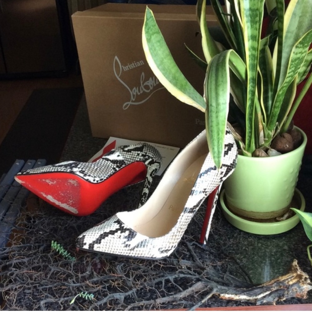 Christian Louboutin Python 120 heels
